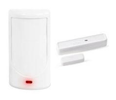 GSM systém Pitbull Alarm PRO + EWD3 - bezdrôtový dverný/okenný magnetický kontakt biely